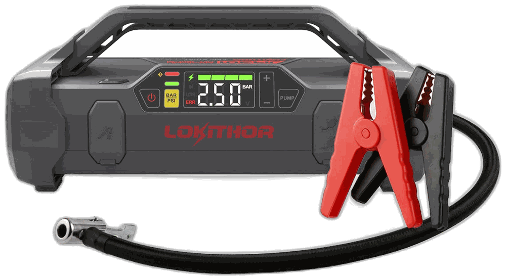 LOKITHOR JA301 Jump Starter with Air Compressor 2000Amp